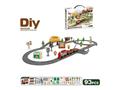 93PCS DIY拼装电动轨道车